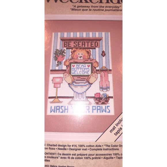 Weekenders Be Seated Cross Stitch Kit 5" X 7" Finished Size Includes Mat & Instr - Picture 1 of 7
